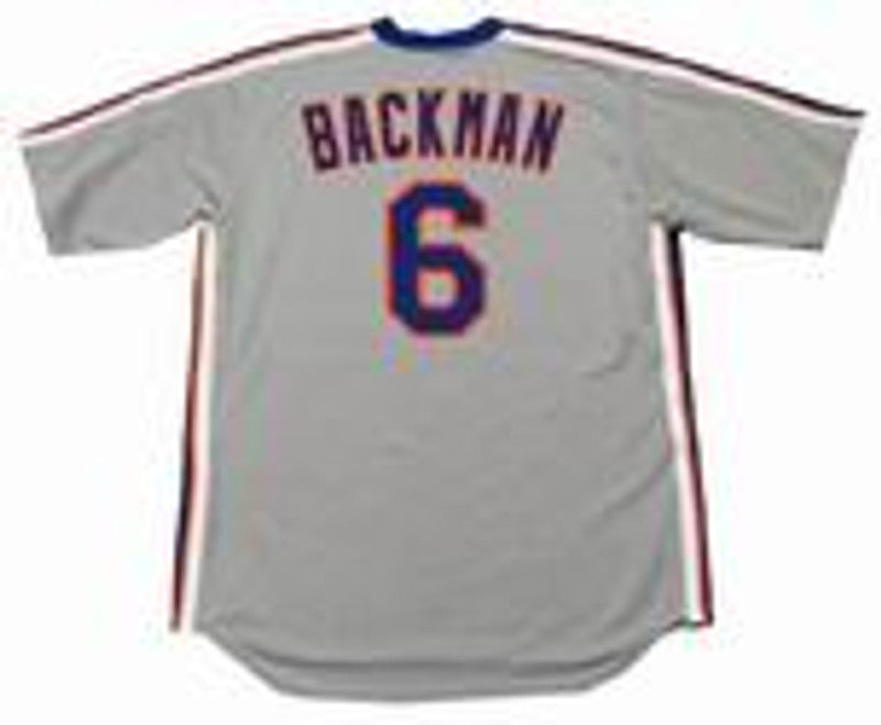Wally Backman New York Mets 1987 Cooperstown Away Baseball Stitched Jersey | CTJS0093