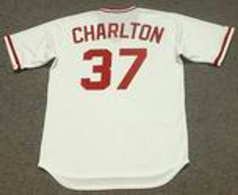 Norm Charlton Cincinnati Reds 1990 Cooperstown Home Baseball Stitched Jersey | CTJS0923