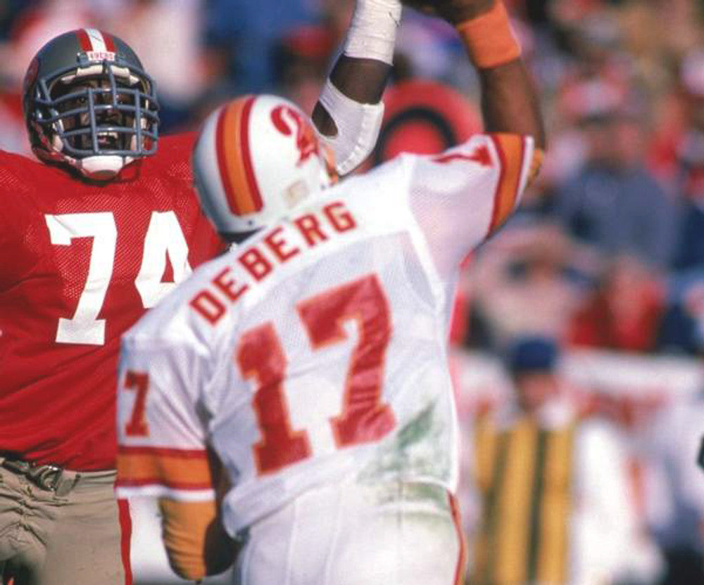 Tampa Bay Buccaneers Steve Deberg NFL jersey front view