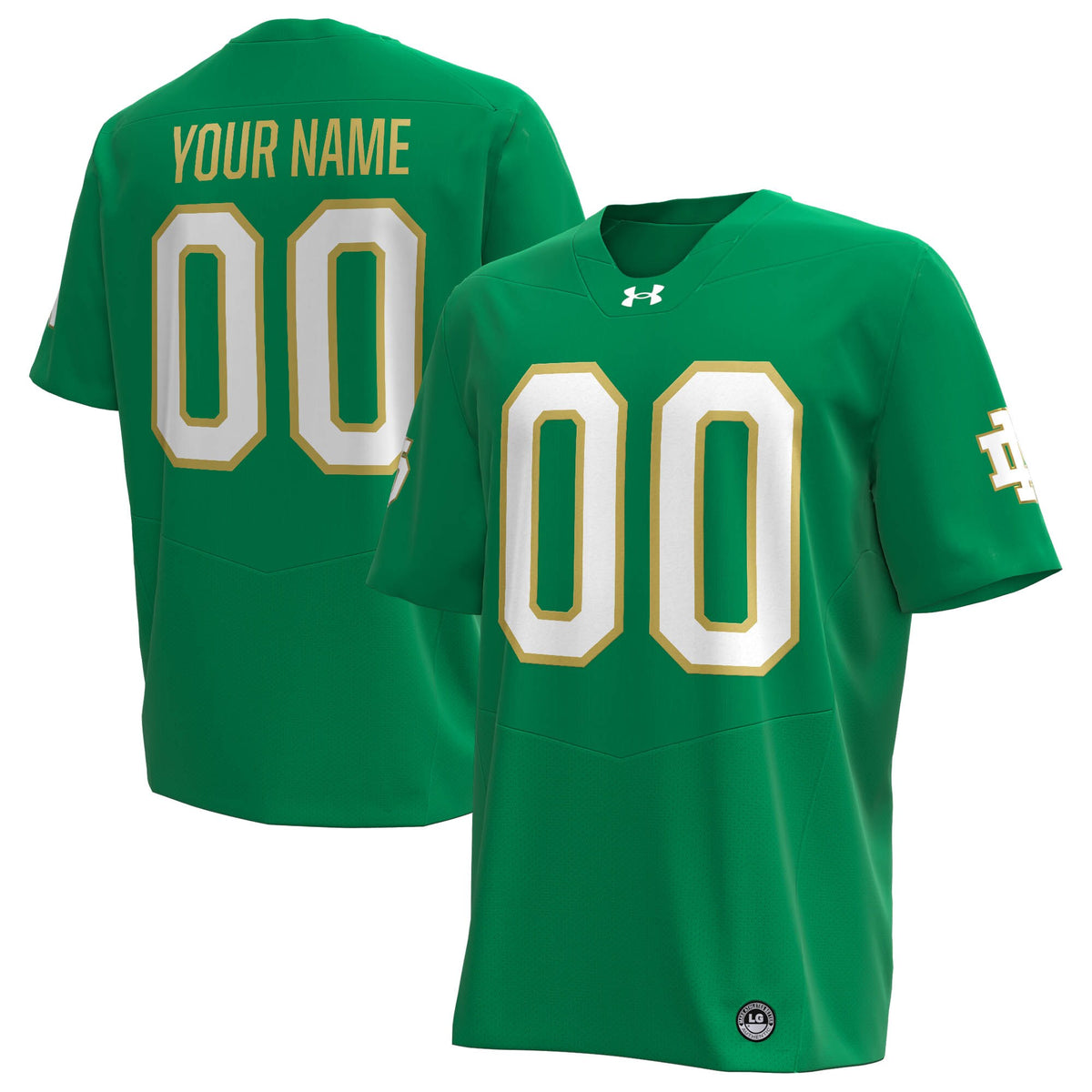 Notre Dame Fighting Irish Custom Replica Football Jersey - Kelly Green | Stitched College Jersey TJS72113