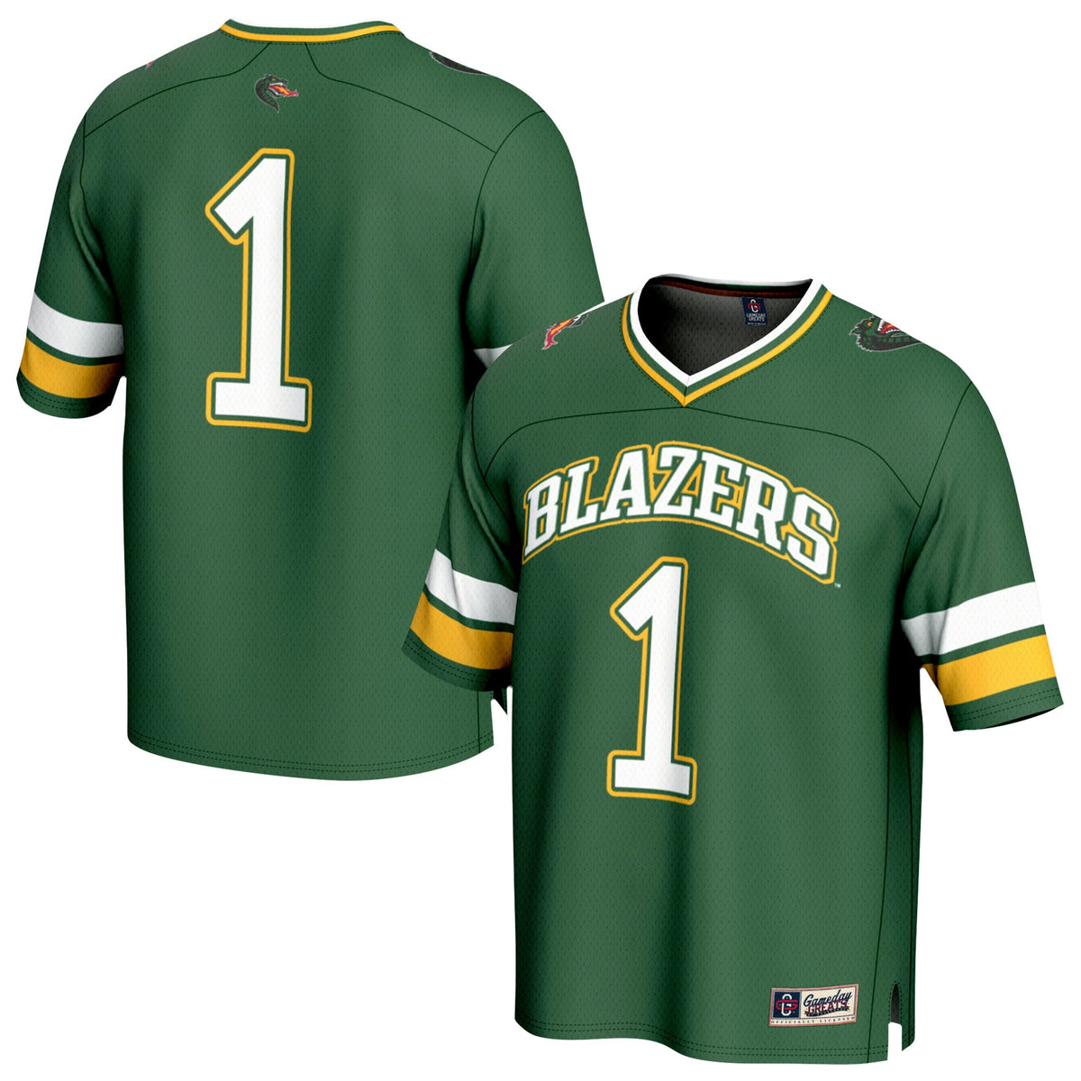 #1 UAB Blazers GameDay Greats Unisex Lightweight Football Fashion Jersey - Green | Stitched College Jersey TJS72276