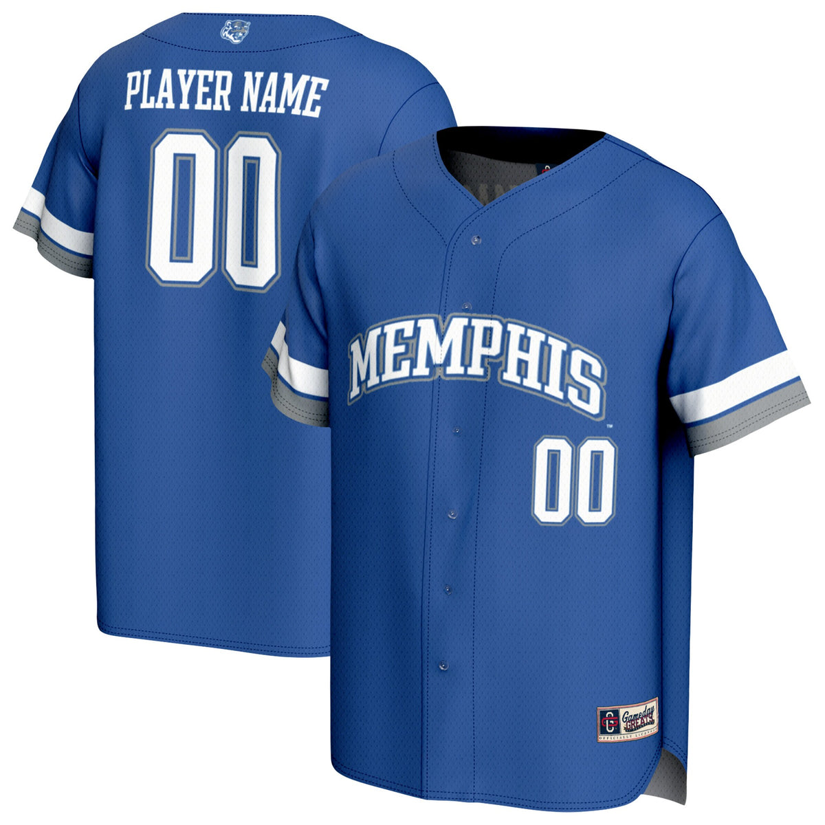 Memphis Tigers GameDay Greats Unisex Lightweight Collegiate Baseball Pick-A-Player Fashion Jersey - Royal | Stitched College Jersey TJS72242