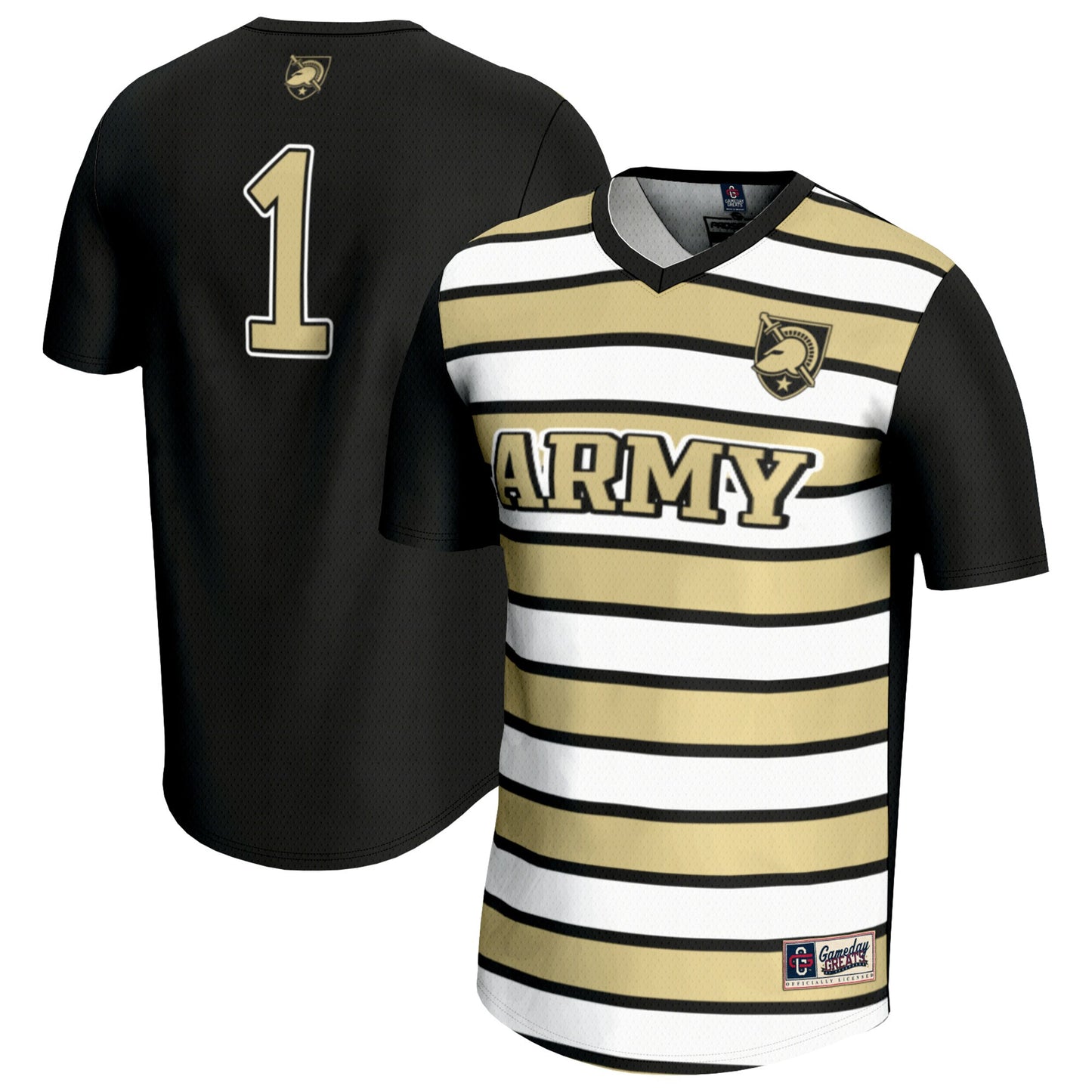 #1 Army Black Knights GameDay Greats Unisex Lightweight Soccer Fashion Jersey - Black | Stitched College Jersey TJS72197