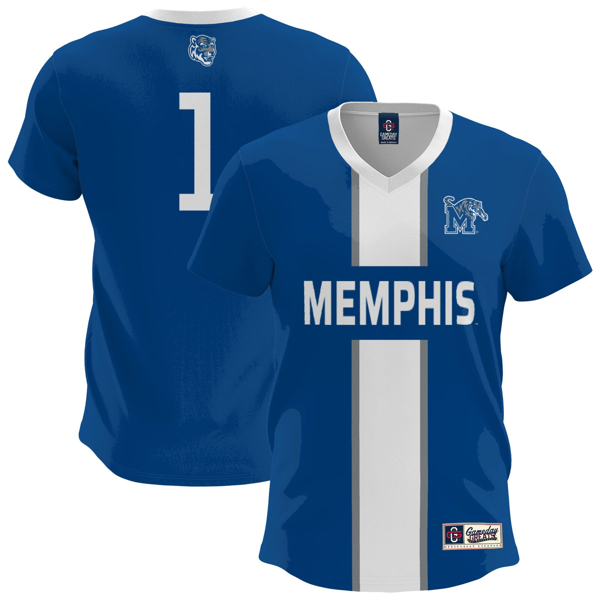 Memphis Tigers GameDay Greats Lightweight Soccer Fashion Jersey - Royal | Stitched College Jersey TJS72308