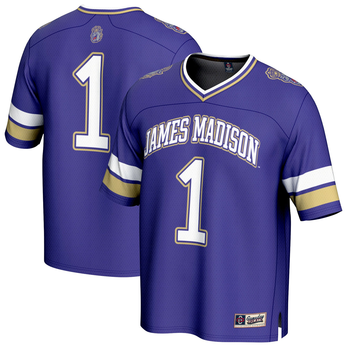 #1 James Madison Dukes GameDay Greats Lightweight Collegiate Football Fashion Jersey - Purple | Stitched College Jersey TJS72198