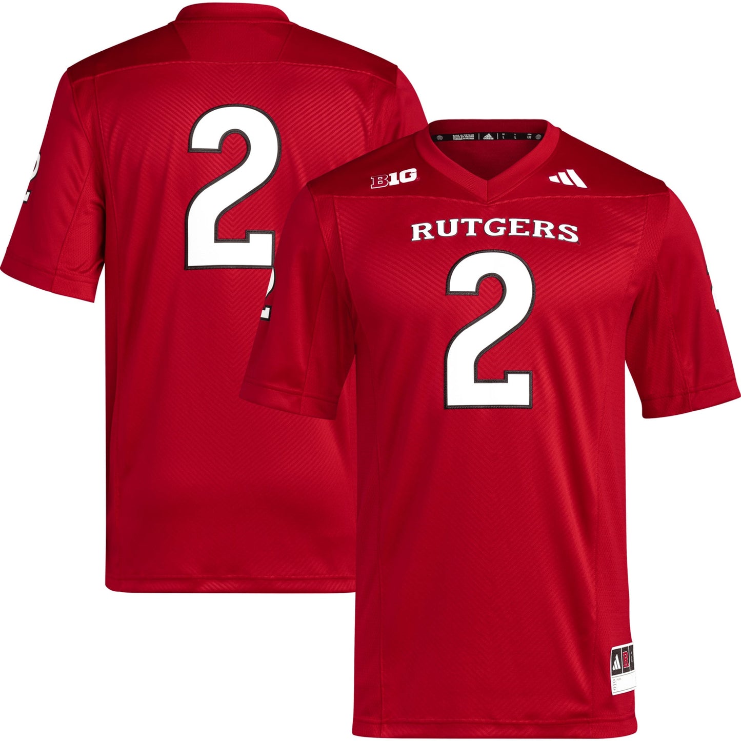 #2 Rutgers Scarlet Knights Premier Football Jersey - Scarlet | Stitched College Jersey TJS72245
