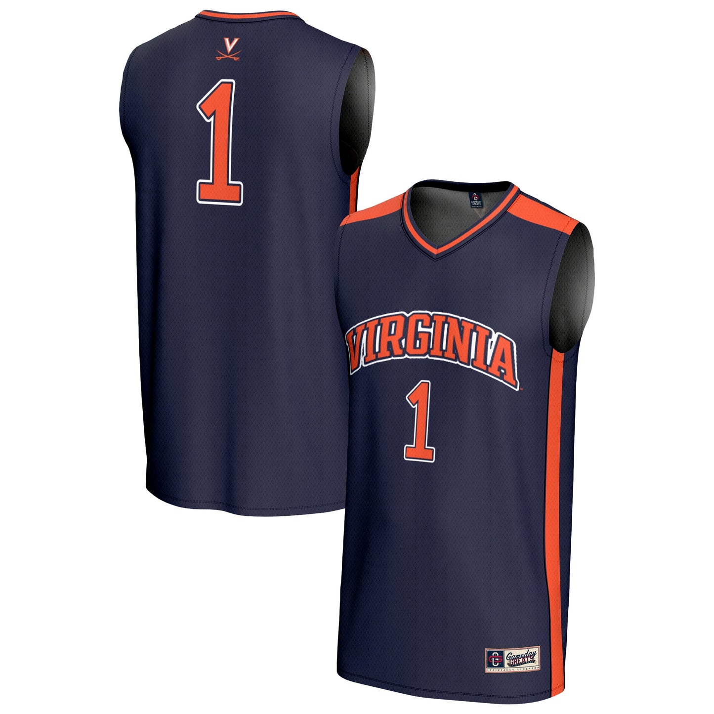 #1 Virginia Cavaliers GameDay Greats Unisex Lightweight Basketball Fashion Jersey - Navy | Stitched College Jersey TJS72405