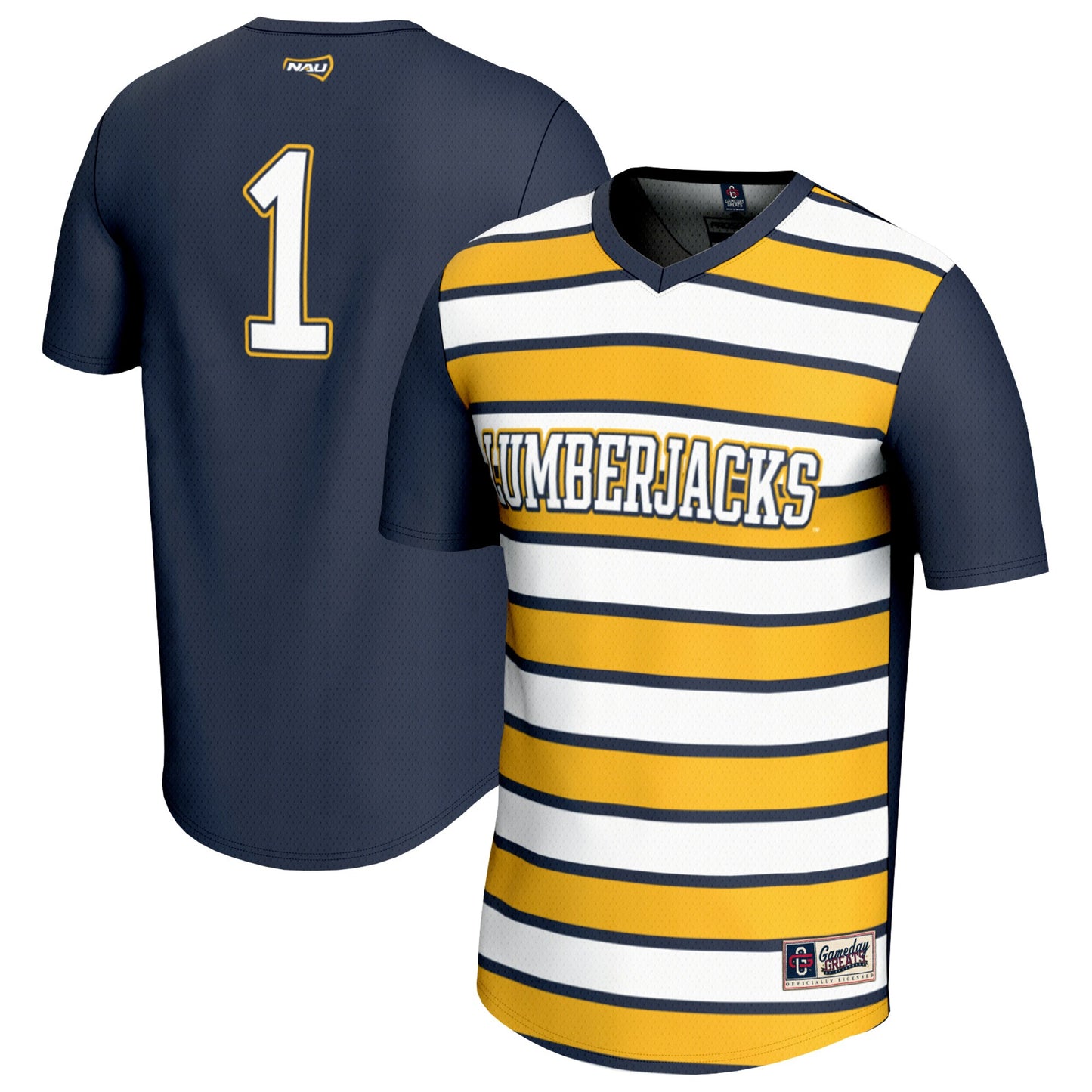 #1 Northern Arizona Lumberjacks GameDay Greats Unisex Lightweight Soccer Fashion Jersey - Navy | Stitched College Jersey TJS72345