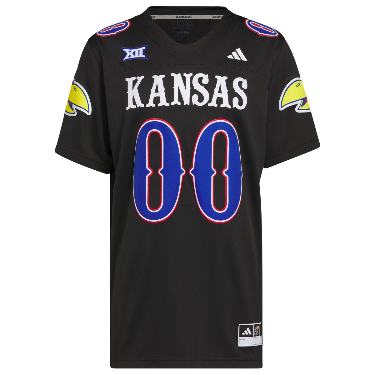 #00 Kansas Jayhawks Alternate Premier Jersey - Black | Stitched College Jersey TJS72477