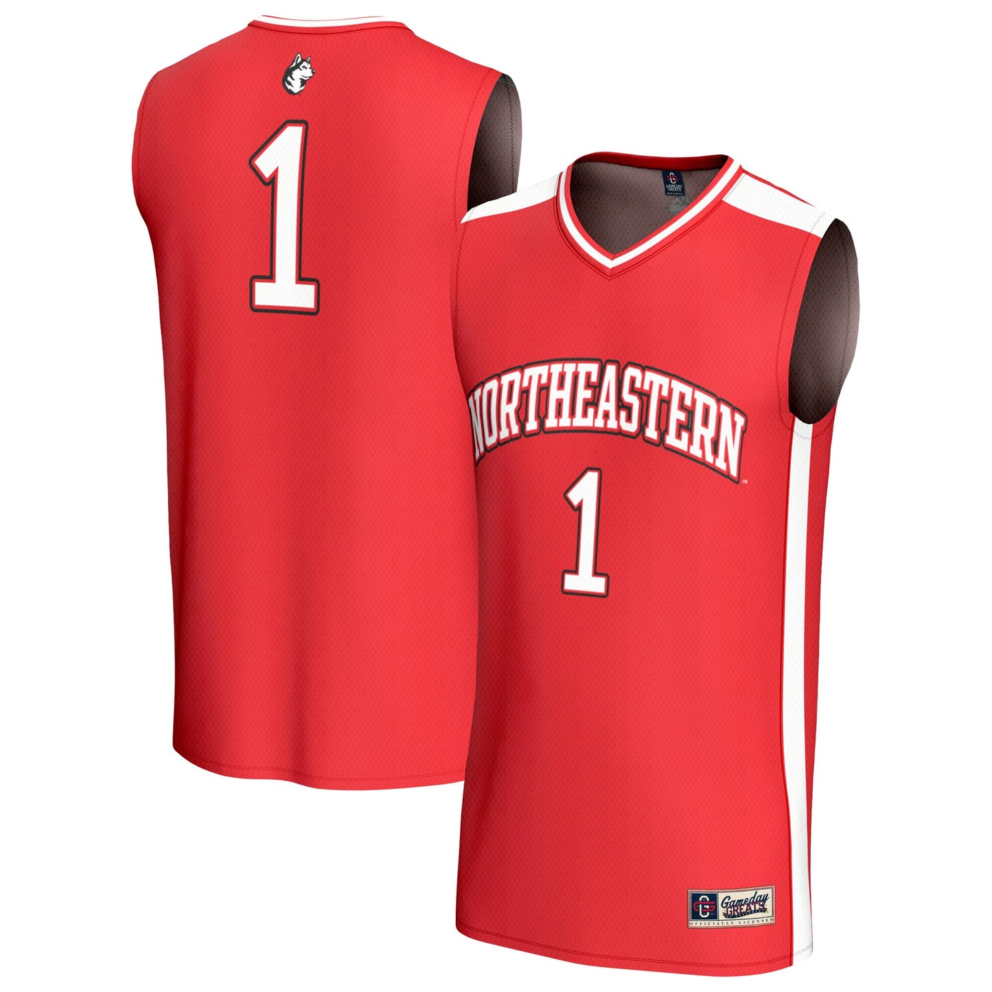 #1 Northeastern Huskies GameDay Greats Unisex Lightweight Collegiate Basketball Fashion Jersey - Red | Stitched College Jersey TJS72500