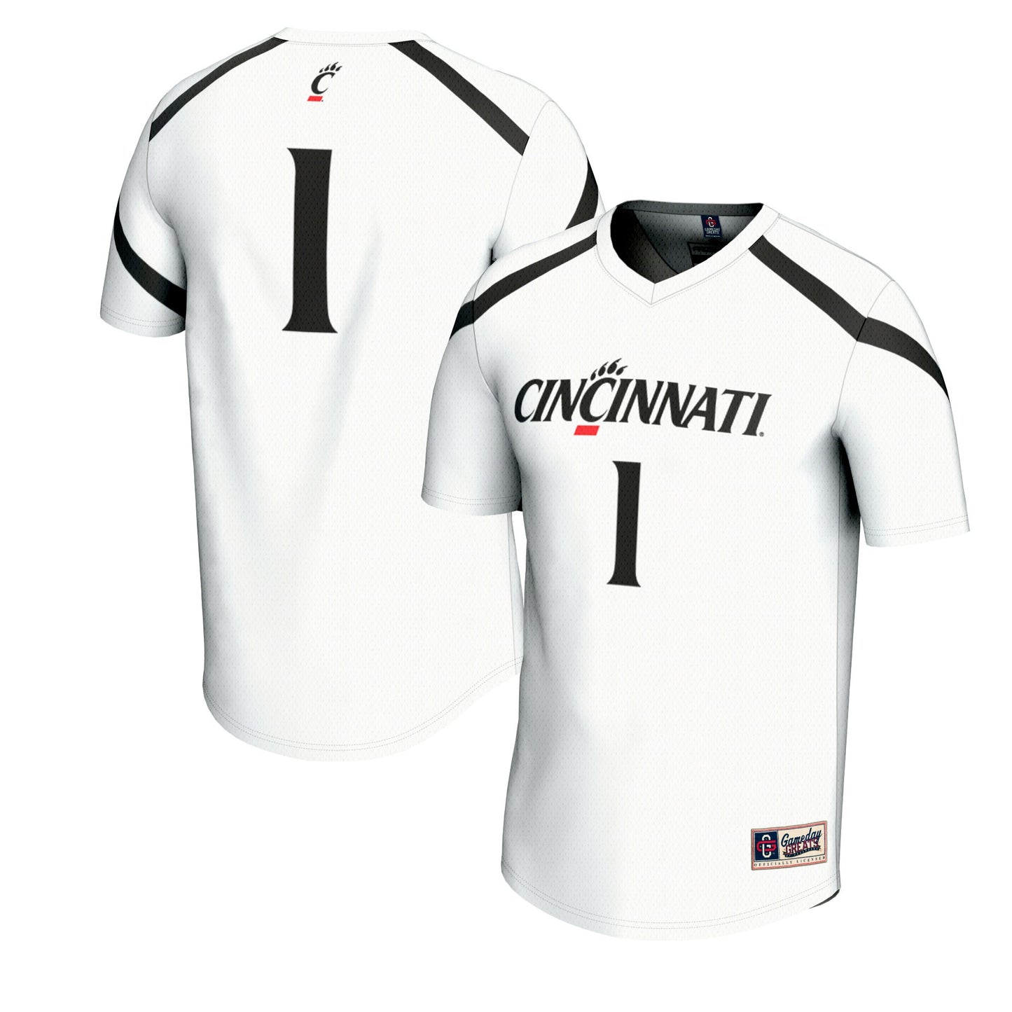 #1 Cincinnati Bearcats GameDay Greats Unisex Lacrosse Fashion Jersey - White | Stitched College Jersey TJS72341
