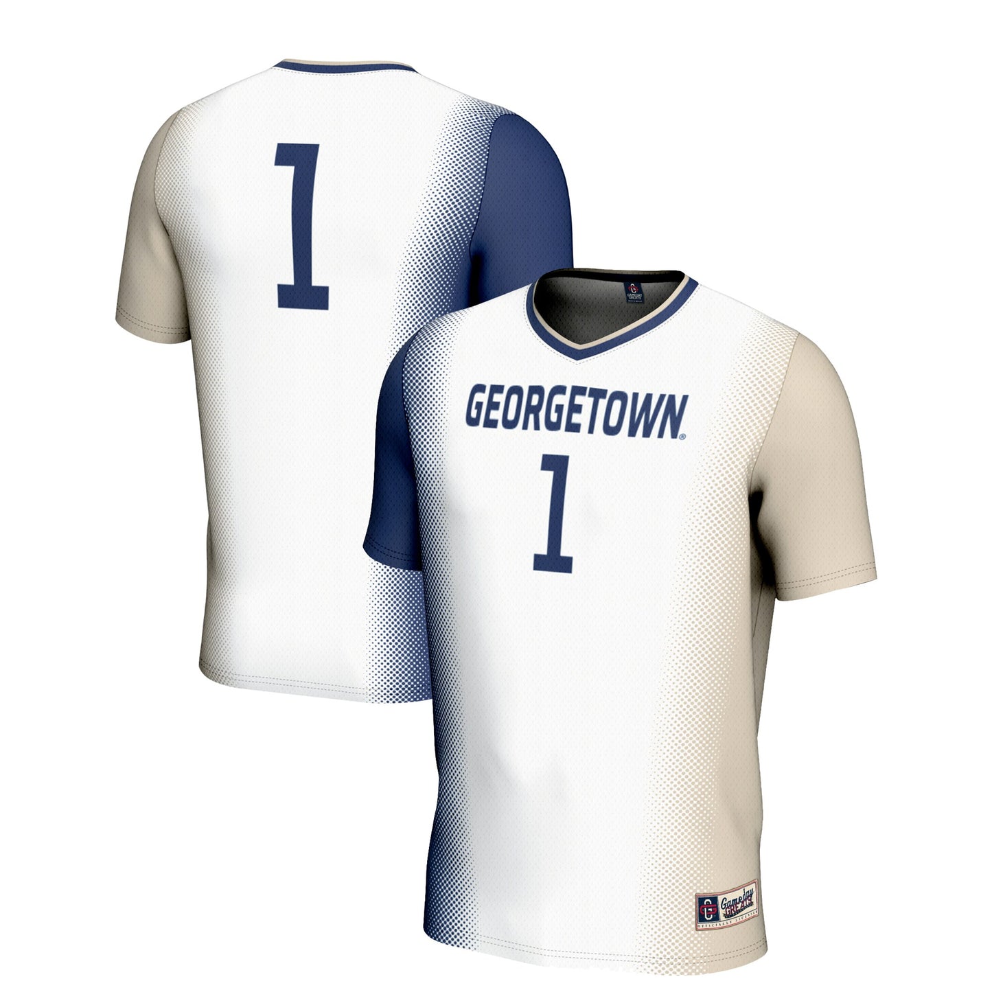 #1 Georgetown Hoyas GameDay Greats Unisex Lightweight Women's Soccer Jersey - White | Stitched College Jersey TJS72486