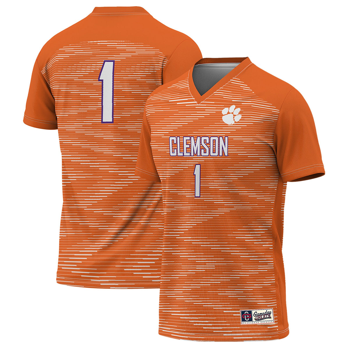 #1 Clemson Tigers GameDay Greats Unisex Lightweight Soccer Jersey - Orange | Stitched College Jersey TJS72402