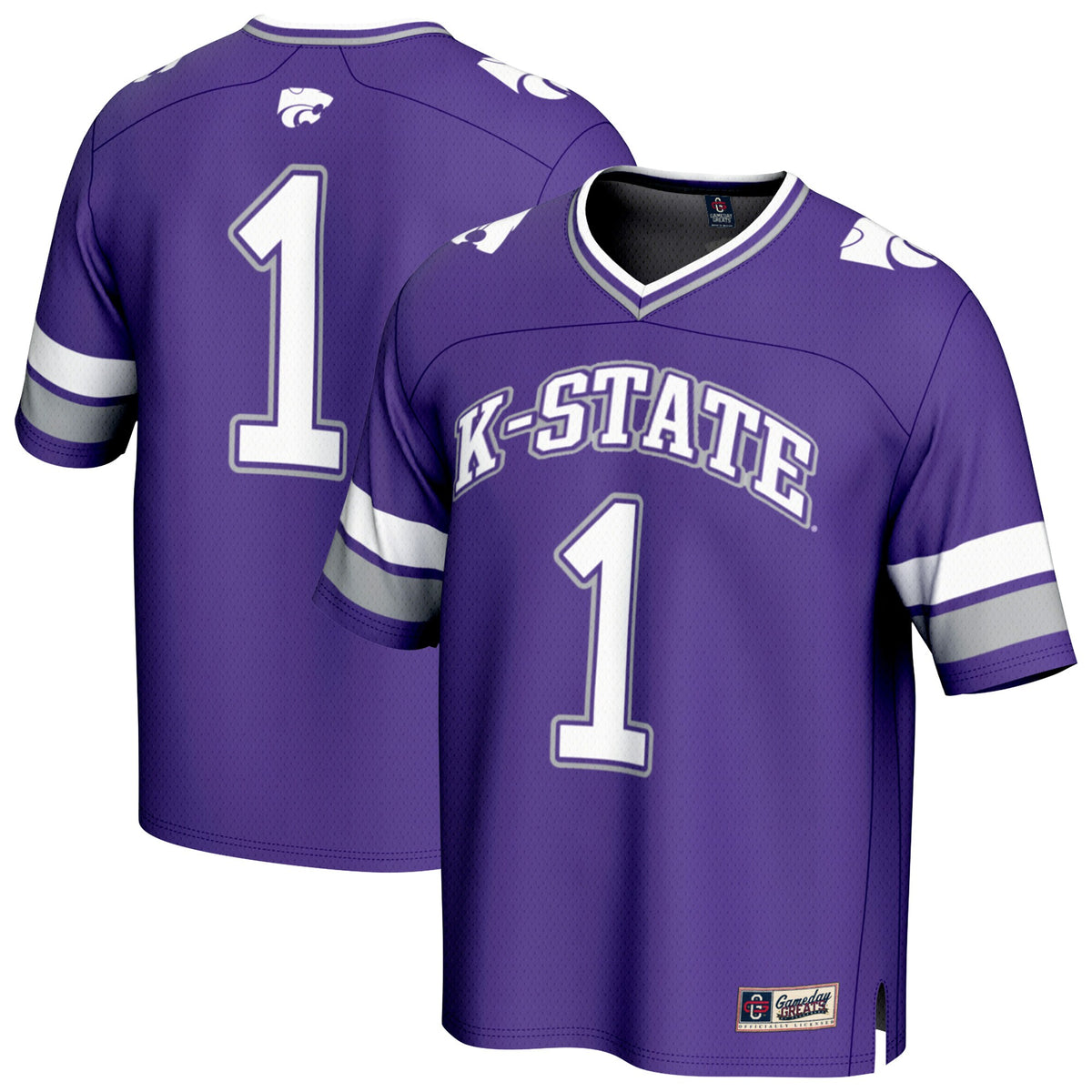 #1 Kansas State Wildcats GameDay Greats Lightweight Collegiate Football Fashion Jersey - Purple | Stitched College Jersey TJS72621