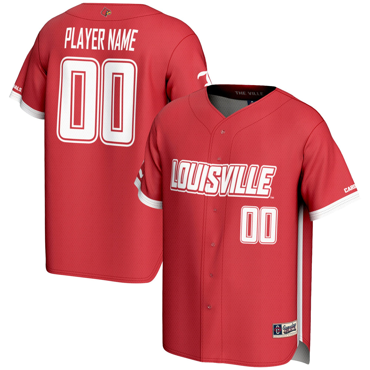 Louisville Cardinals GameDay Greats Pick-A-Player Lightweight Baseball Jersey - Red | Stitched College Jersey TJS72681