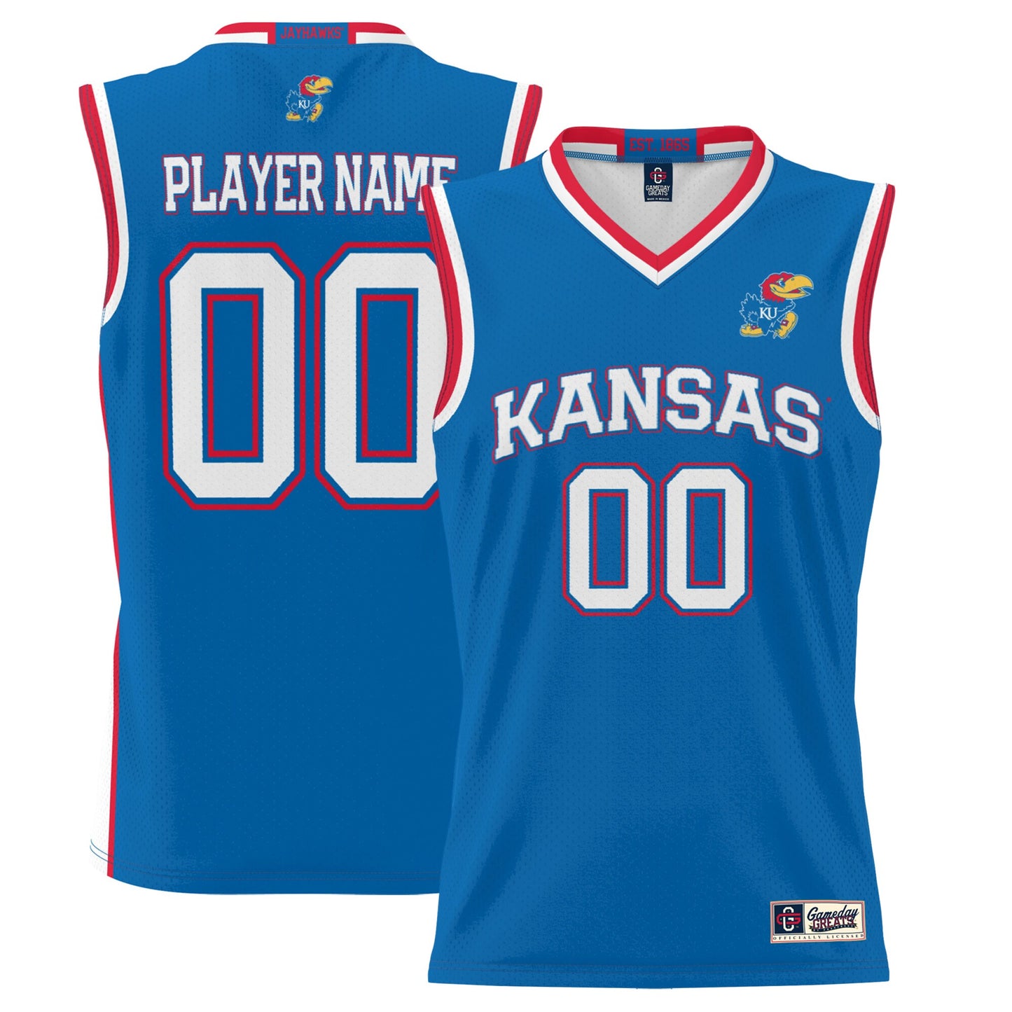 Kansas Jayhawks GameDay Greats Unisex Lightweight Pick-A-Player Women's Basketball Jersey - Royal | Stitched College Jersey TJS72721