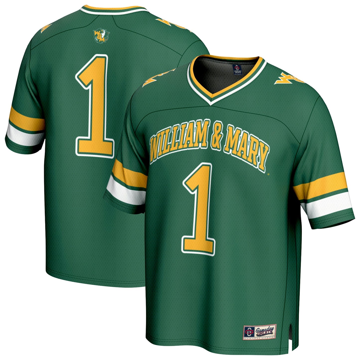 #1 William & Mary Tribe GameDay Greats Unisex Collegiate Football Fashion Jersey - Green | Stitched College Jersey TJS72715
