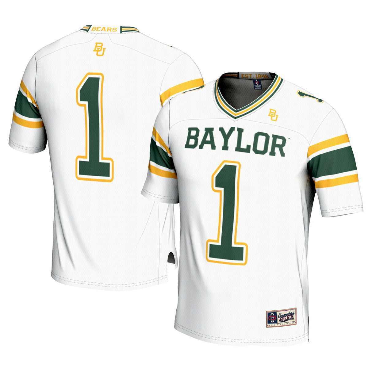#1 Baylor Bears GameDay Greats Football Jersey - White | Stitched College Jersey TJS72939
