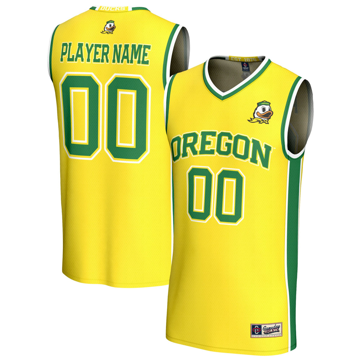 Oregon Ducks GameDay Greats Unisex Lightweight Collegiate Men's Basketball Pick-A-Player Fashion Jersey - Yellow | Stitched College Jersey TJS73015