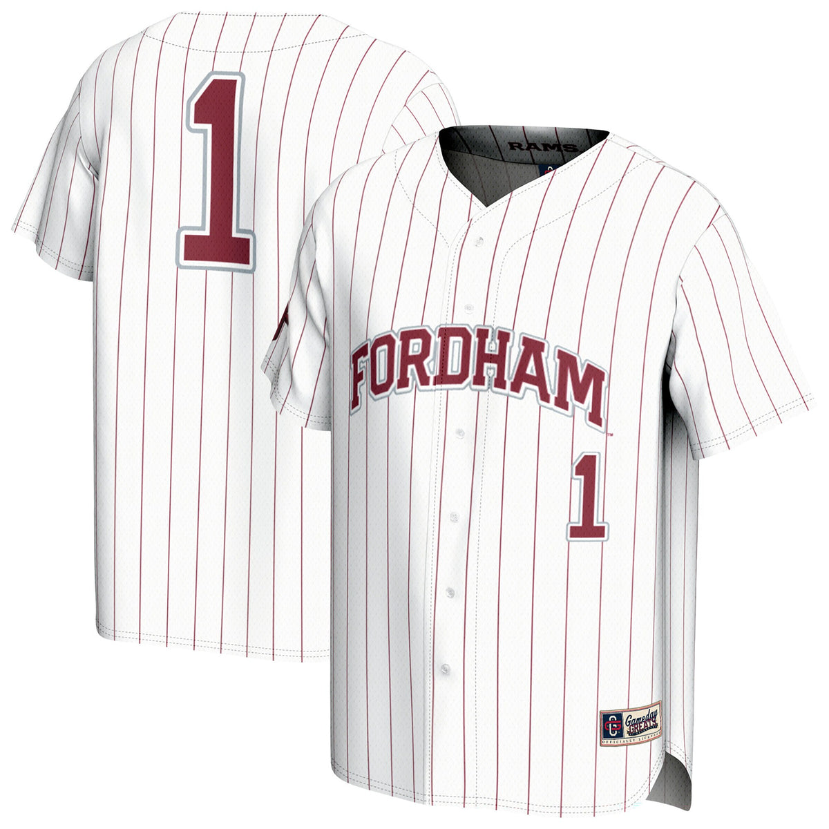 Fordham Rams GameDay Greats Unisex Lightweight Collegiate Baseball Fashion Jersey - White | Stitched College Jersey TJS72870