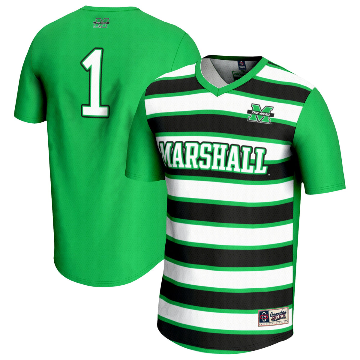 #1 Marshall Thundering Herd GameDay Greats Unisex Lightweight Soccer Fashion Jersey - Kelly Green | Stitched College Jersey TJS72735