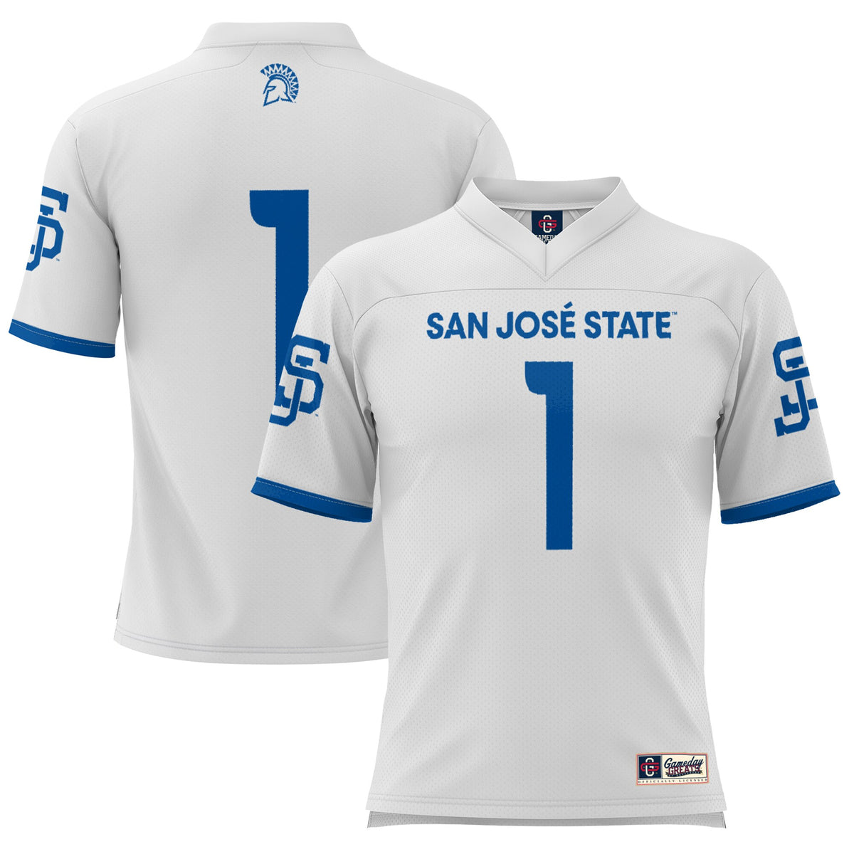 #1 San Jose State Spartans GameDay Greats Football Jersey - White | Stitched College Jersey TJS72743