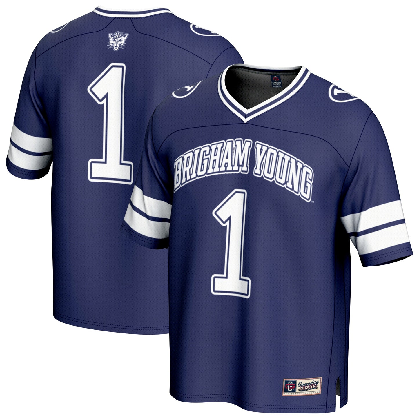 #1 BYU Cougars GameDay Greats Unisex Collegiate Football Fashion Jersey - Navy | Stitched College Jersey TJS73030