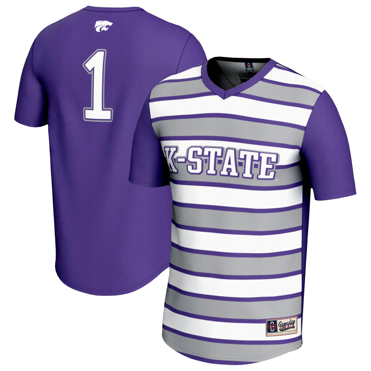 #1 Kansas State Wildcats GameDay Greats Unisex Lightweight Soccer Fashion Jersey - Purple | Stitched College Jersey TJS73052