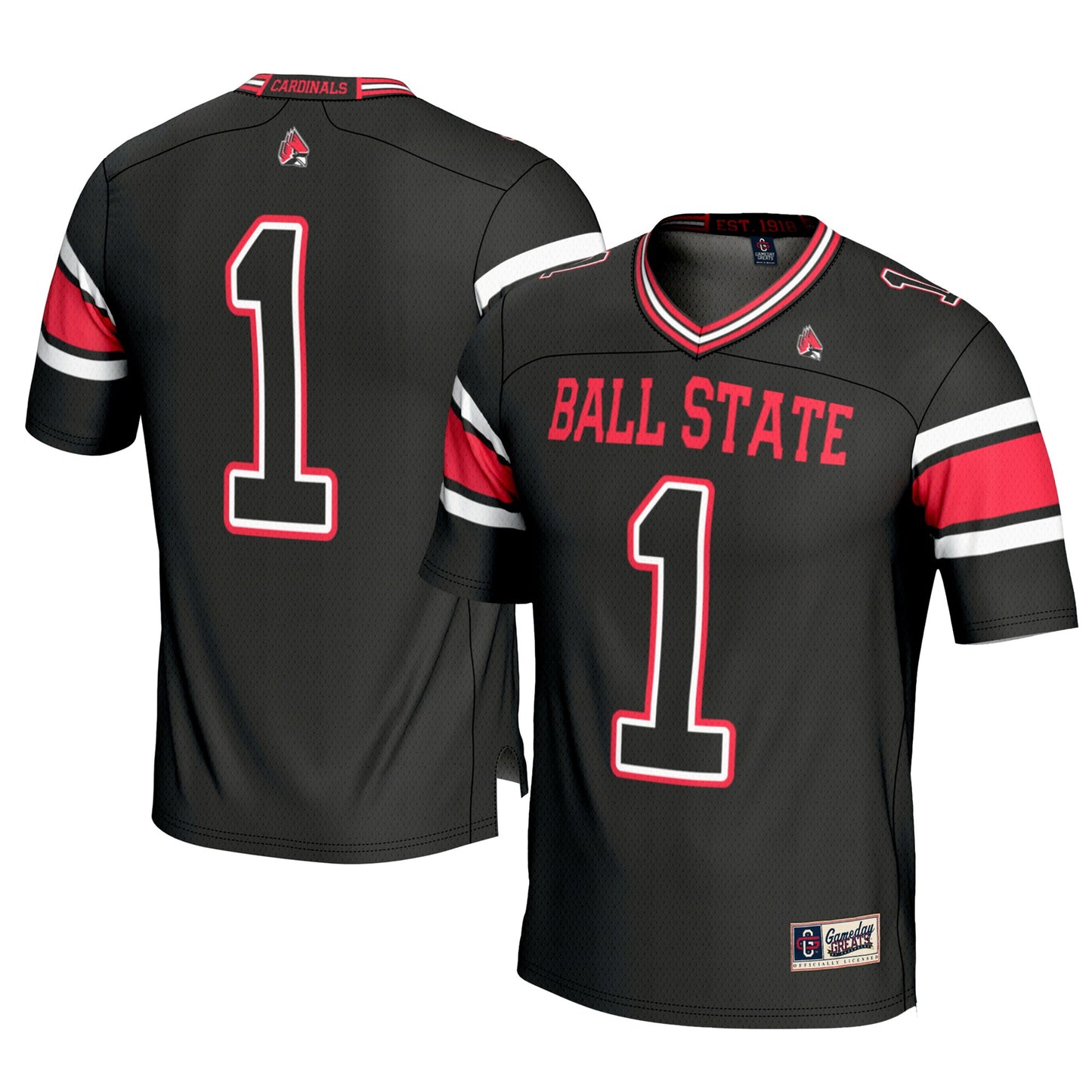 #1 Ball State Cardinals GameDay Greats Football Jersey - Black | Stitched College Jersey TJS73124