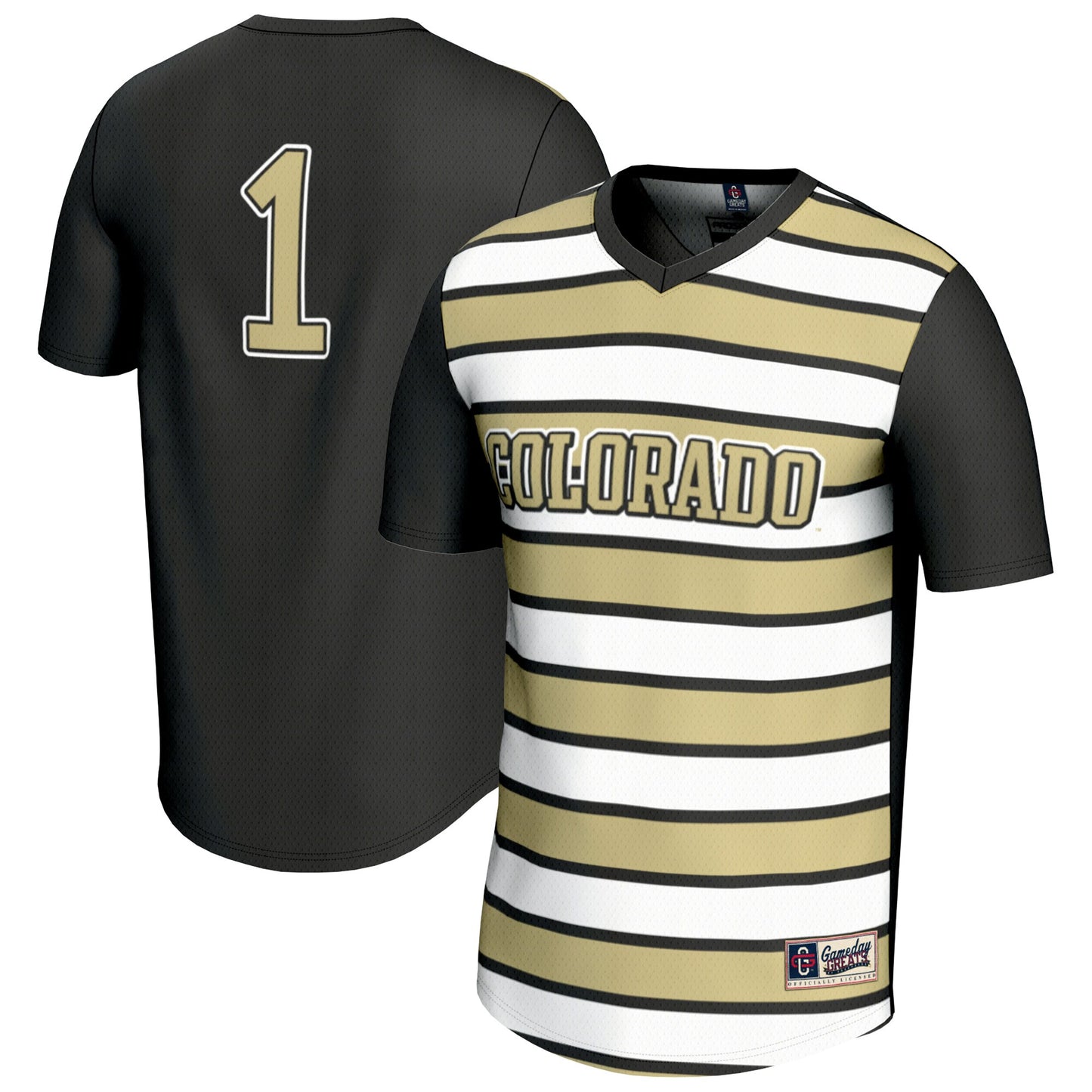 #1 Colorado Buffaloes GameDay Greats Unisex Lightweight Soccer Fashion Jersey - Black | Stitched College Jersey TJS73037