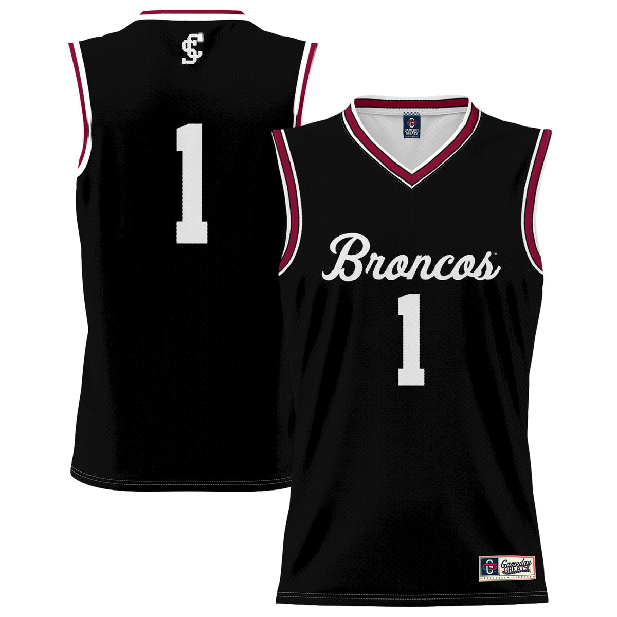 #1 Santa Clara Broncos GameDay Greats Unisex Lightweight Collegiate Basketball Fashion Jersey - Black | Stitched College Jersey TJS73089