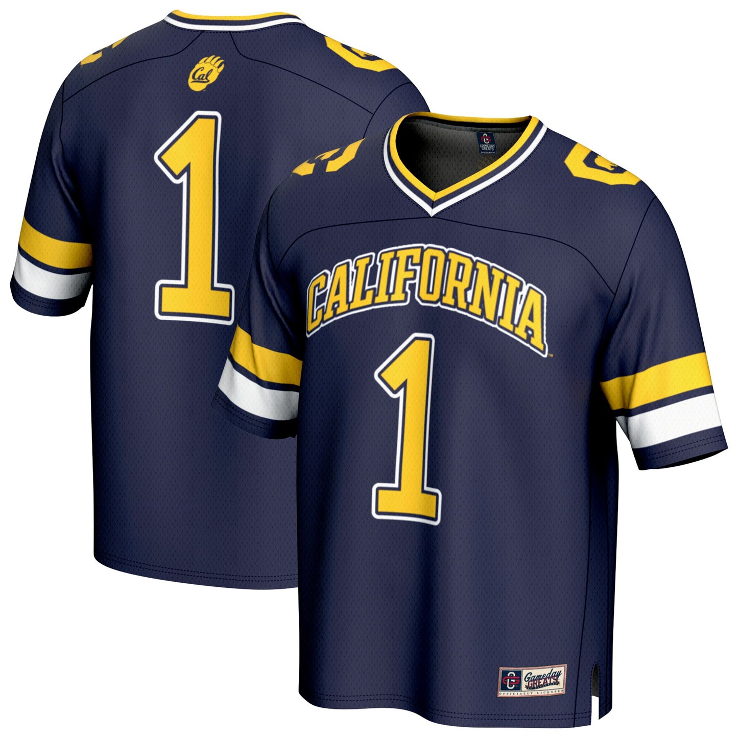 #1 Cal Bears GameDay Greats Unisex Collegiate Football Fashion Jersey - Navy | Stitched College Jersey TJS73026