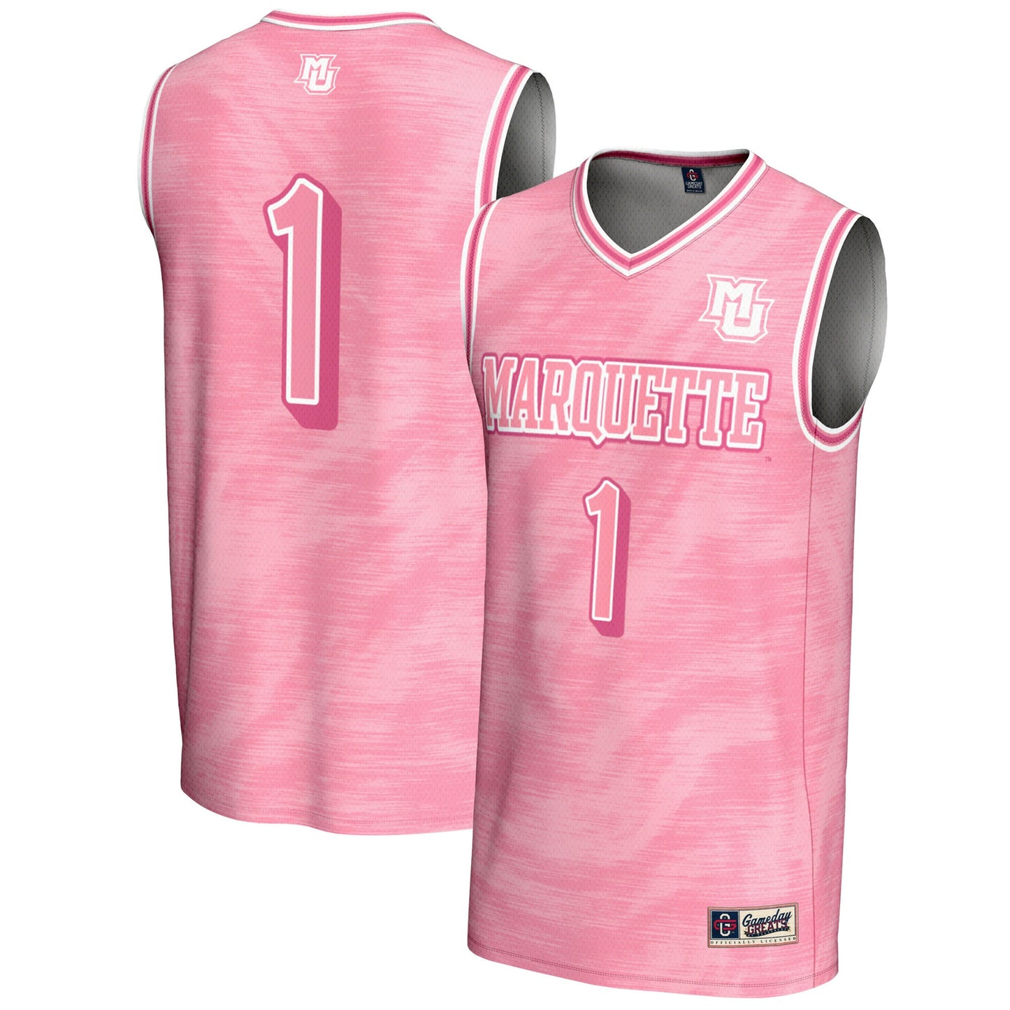 #1 Marquette Golden Eagles GameDay Greats Unisex Lightweight Basketball Jersey - Pink | Stitched College Jersey TJS73045