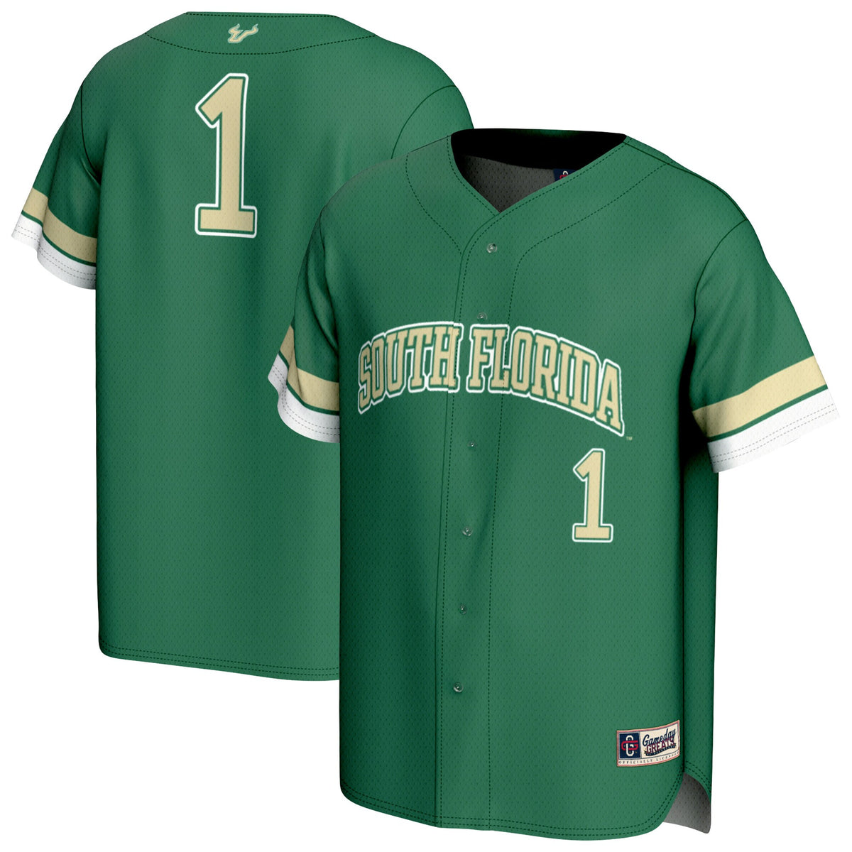 #1 South Florida Bulls GameDay Greats Unisex Collegiate Baseball Fashion Jersey - Green | Stitched College Jersey TJS73095