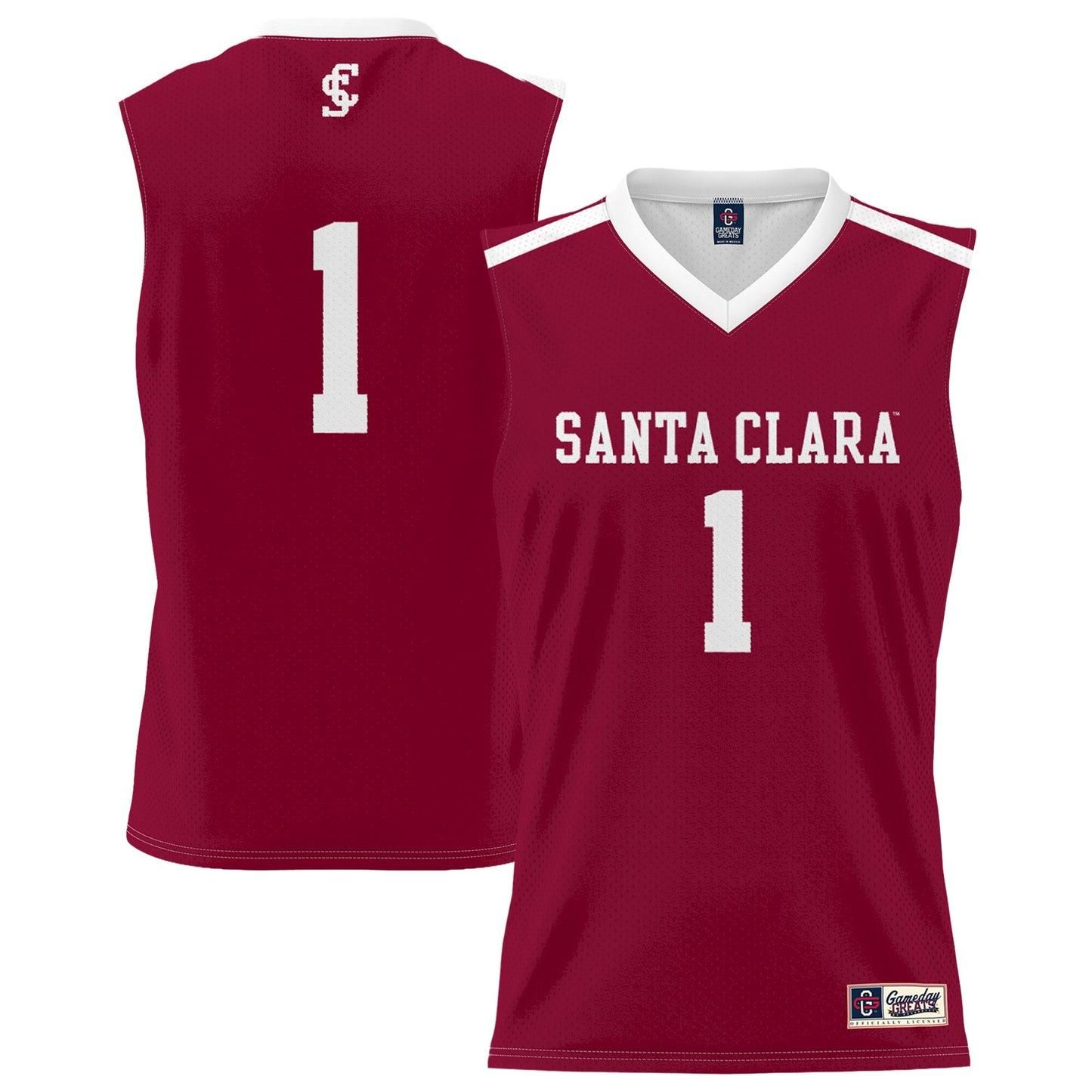 #1 Santa Clara Broncos GameDay Greats Unisex Lightweight Collegiate Basketball Fashion Jersey - Maroon | Stitched College Jersey TJS73157