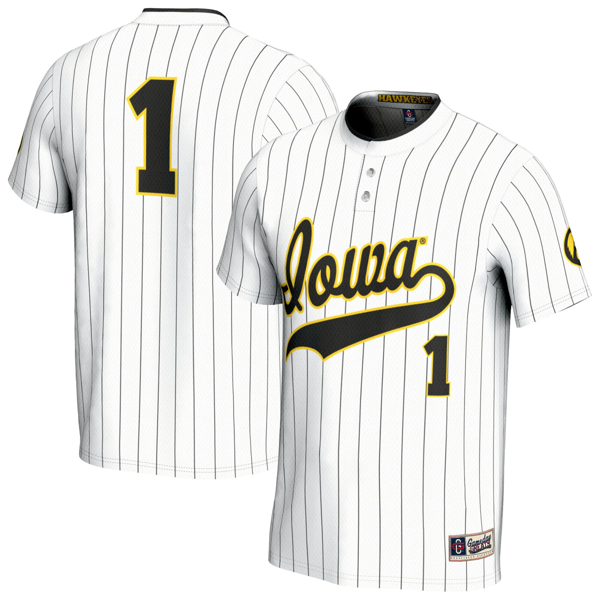 Iowa Hawkeyes GameDay Greats Unisex Lightweight Softball Fashion Jersey - White | Stitched College Jersey TJS73128
