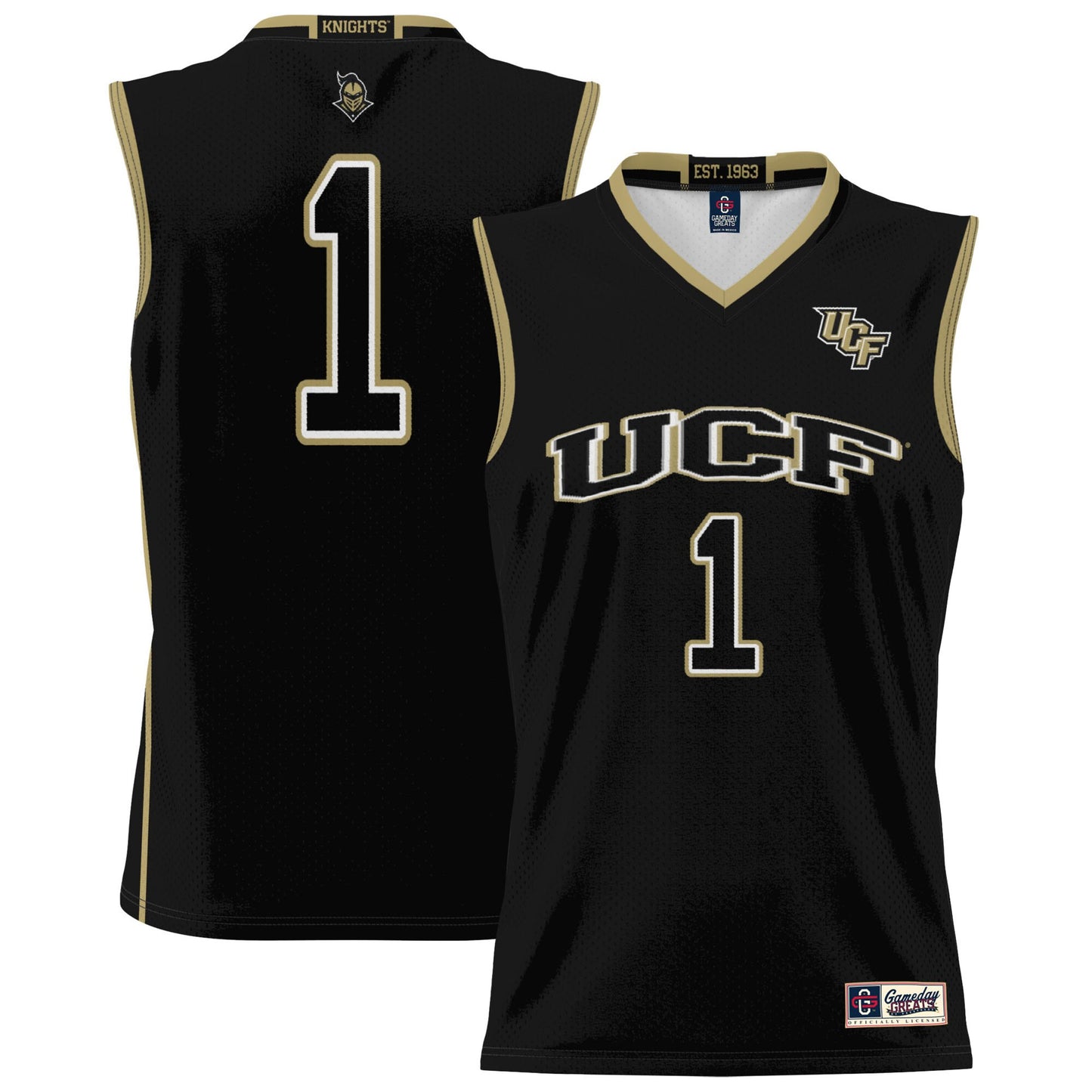 #1 UCF Knights GameDay Greats Unisex Lightweight Basketball Jersey - Black | Stitched College Jersey TJS73184