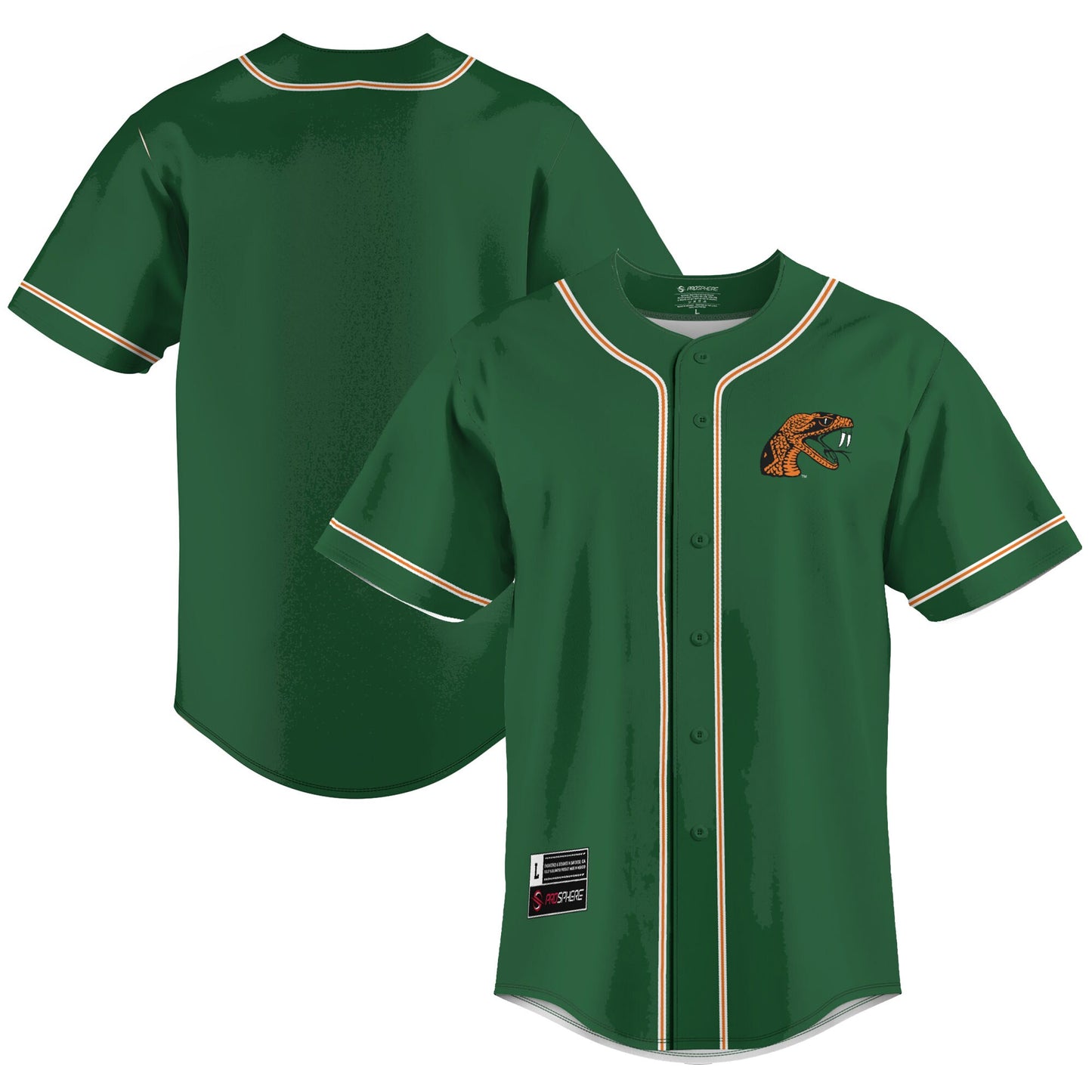 Florida A&M Rattlers GameDay Greats Lightweight Baseball Jersey - Green | Stitched College Jersey TJS73134