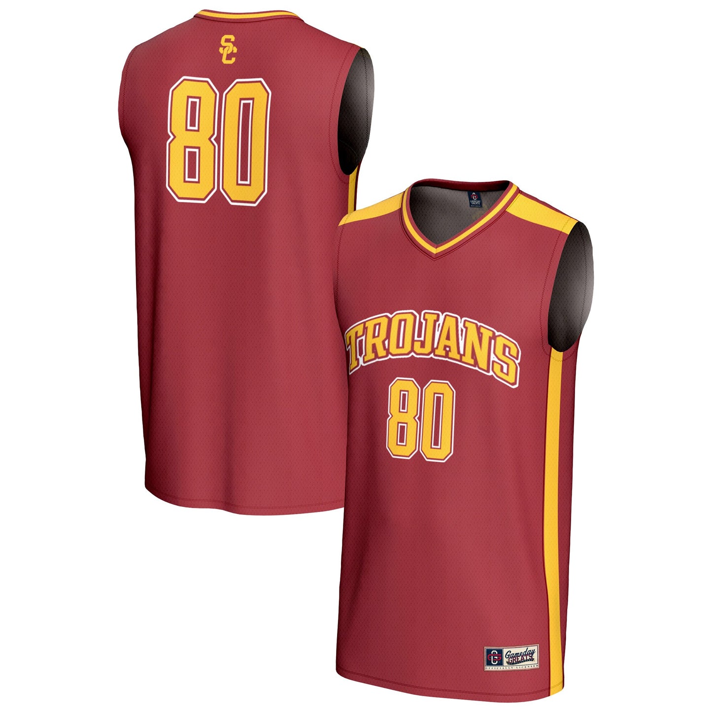 #80 USC Trojans GameDay Greats Unisex Lightweight Collegiate Basketball Fashion Jersey - Cardinal | Stitched College Jersey TJS73295