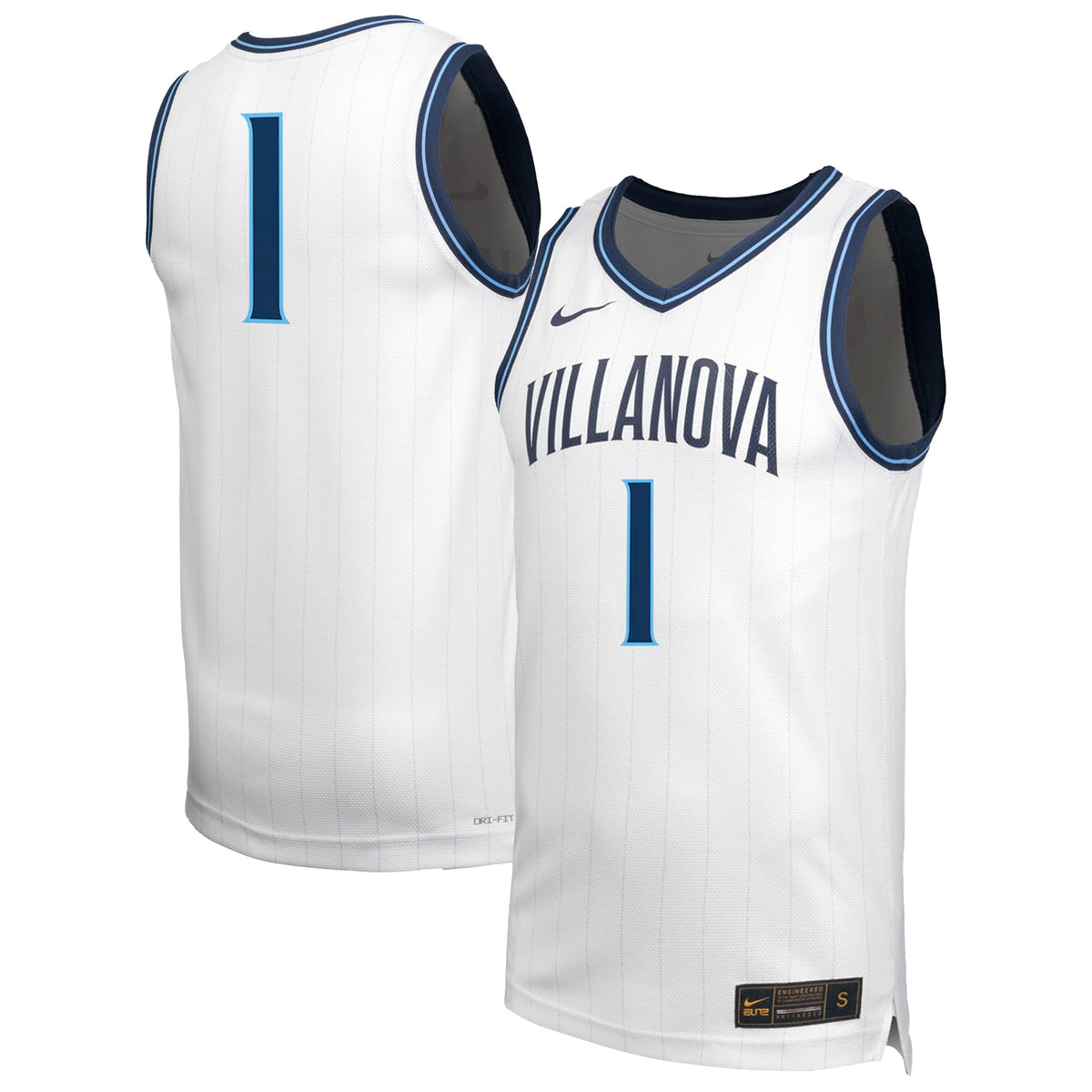 Villanova Wildcats #1 Retro Replica Basketball Jersey - White | Stitched College Jersey TJS73402