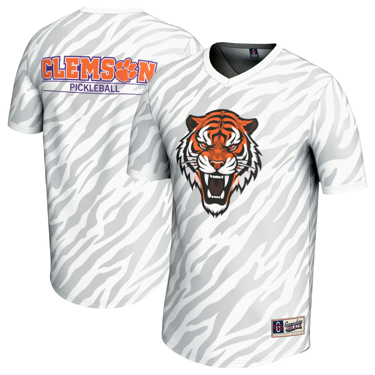 Clemson Tigers GameDay Greats Unisex Lightweight Pickleball Jersey - White | Stitched College Jersey TJS73331