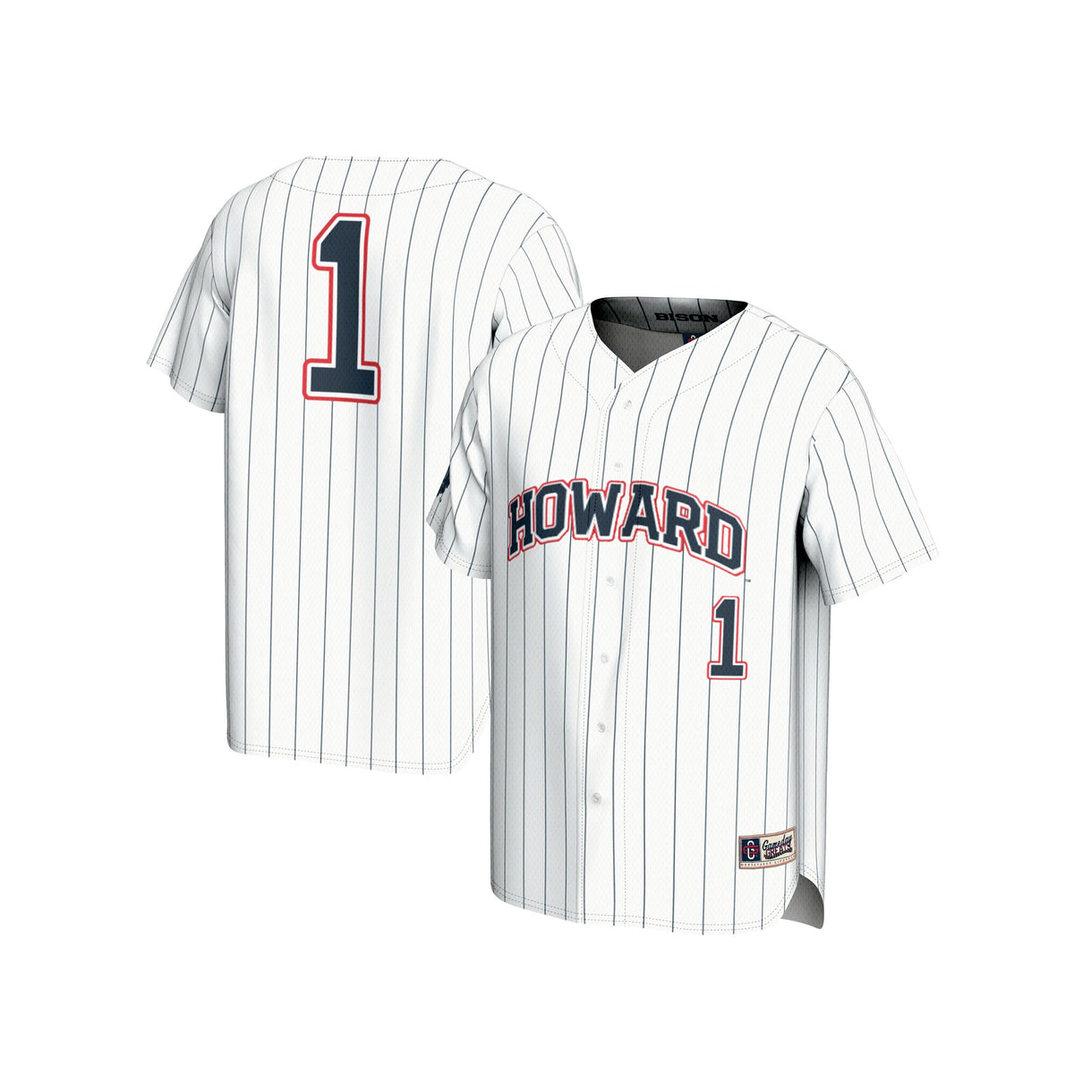 #1 Howard Bison GameDay Greats Unisex Lightweight Baseball Fashion Jersey - White | Stitched College Jersey TJS73611