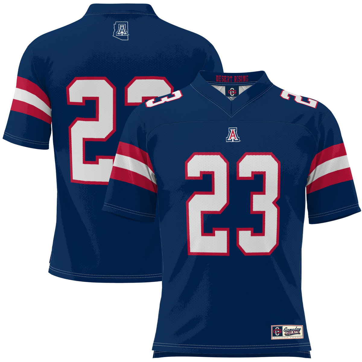 #23 Arizona Wildcats GameDay Greats Desert Rising Football Jersey - Navy | Stitched College Jersey TJS73577