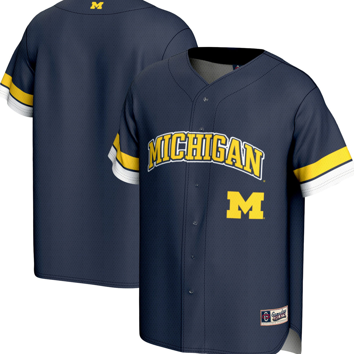 Michigan Wolverines GameDay Greats Spirit Baseball Jersey - Navy | Stitched College Jersey TJS73896