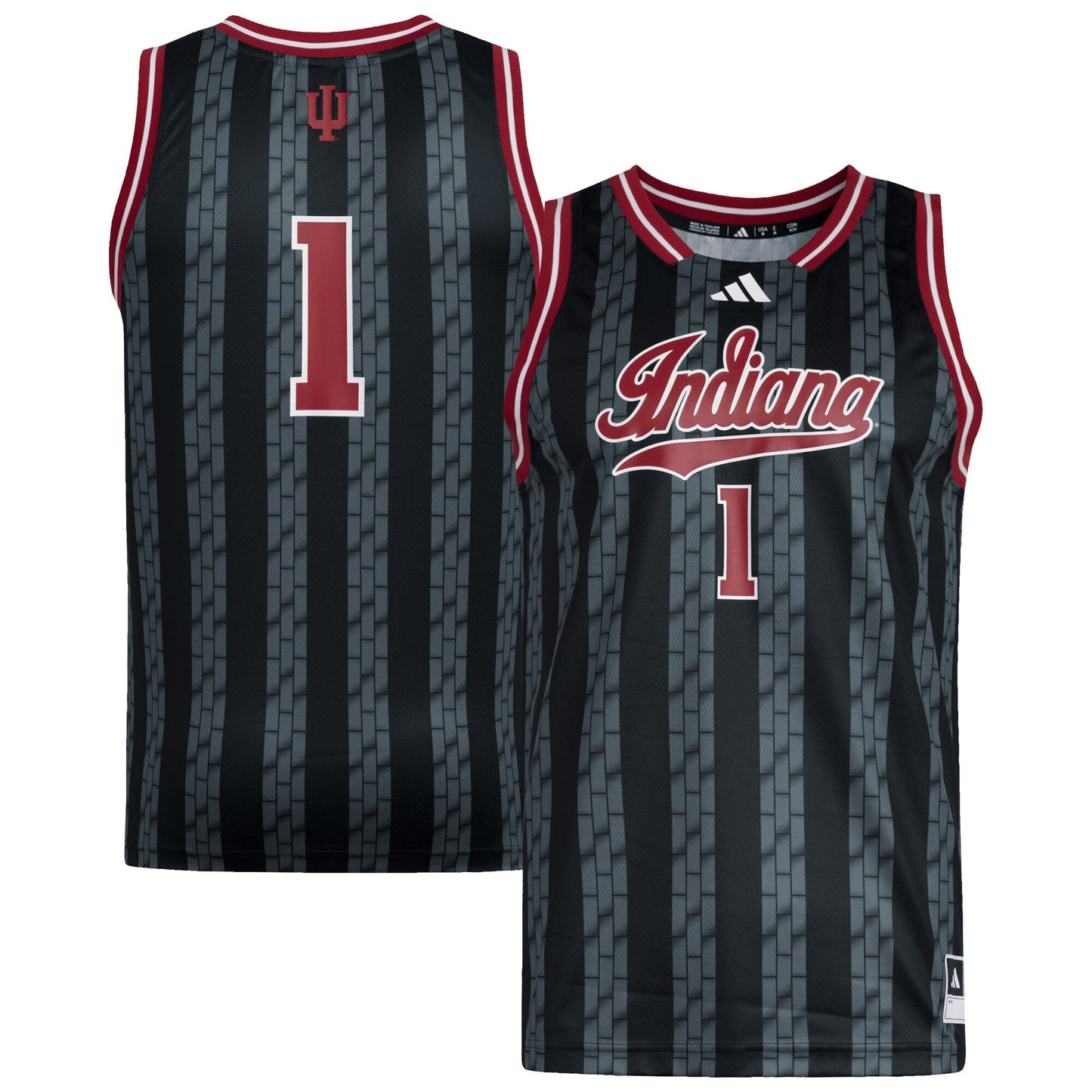 #1 Indiana Hoosiers Replica Swingman Jersey - Black | Stitched College Jersey TJS73652