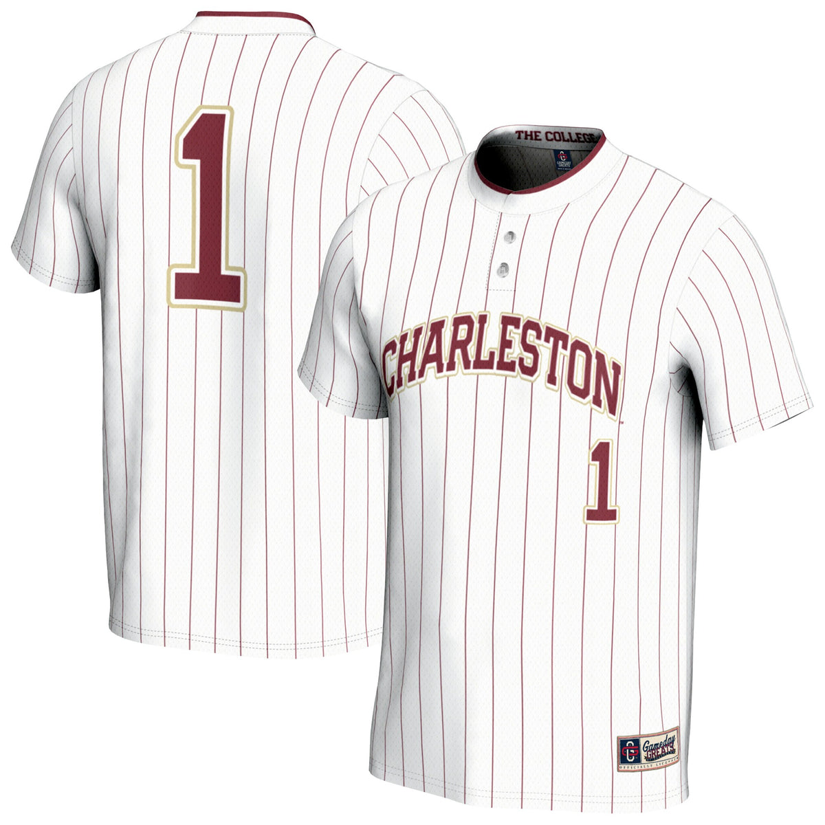 Charleston Cougars GameDay Greats Unisex Lightweight Collegiate Softball Fashion Jersey - White | Stitched College Jersey TJS73856