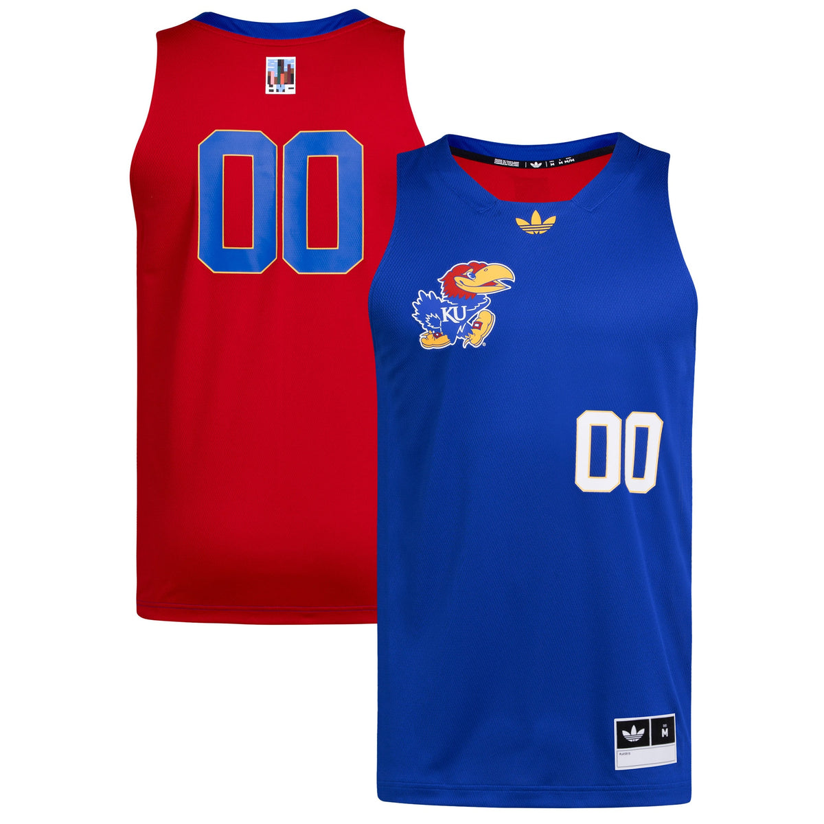 #00 Kansas Jayhawks Black History Month Basketball Jersey - Royal/Red | Stitched College Jersey TJS73964
