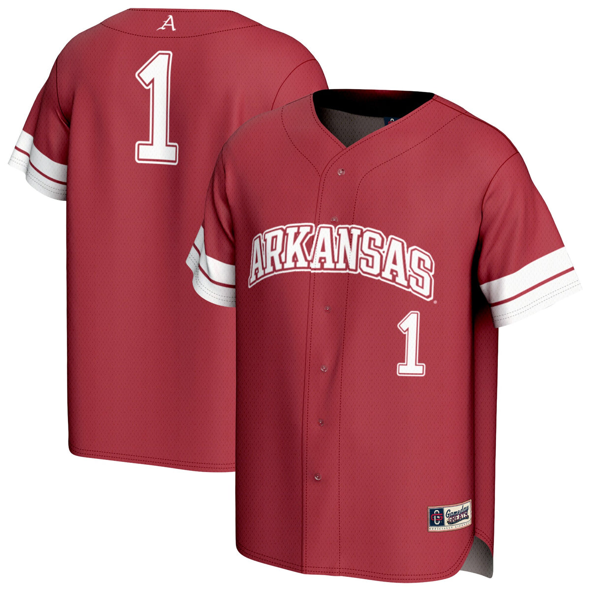 #1 Arkansas Razorbacks GameDay Greats Unisex Lightweight Collegiate Baseball Fashion Jersey - Cardinal | Stitched College Jersey TJS73954