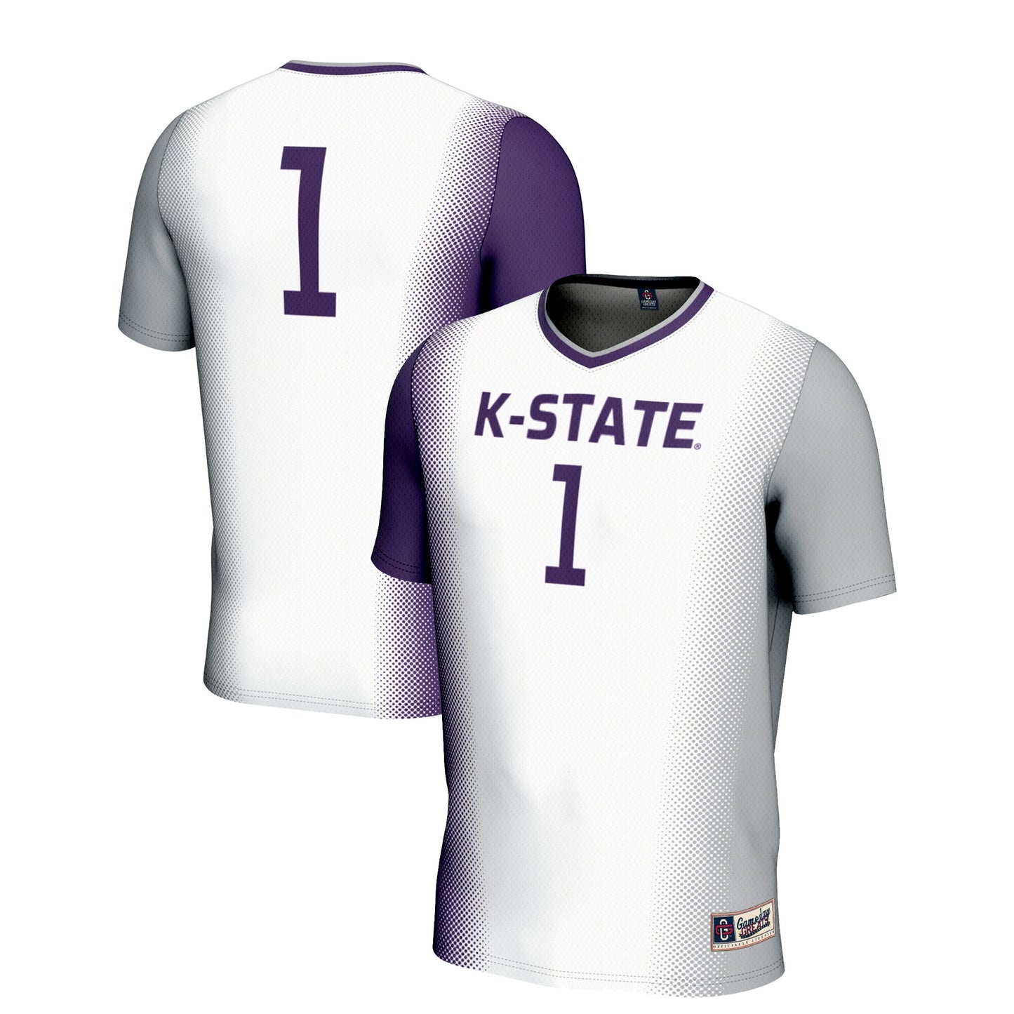 #1 Kansas State Wildcats GameDay Greats Unisex Lightweight Women's Soccer Jersey - White | Stitched College Jersey TJS74123