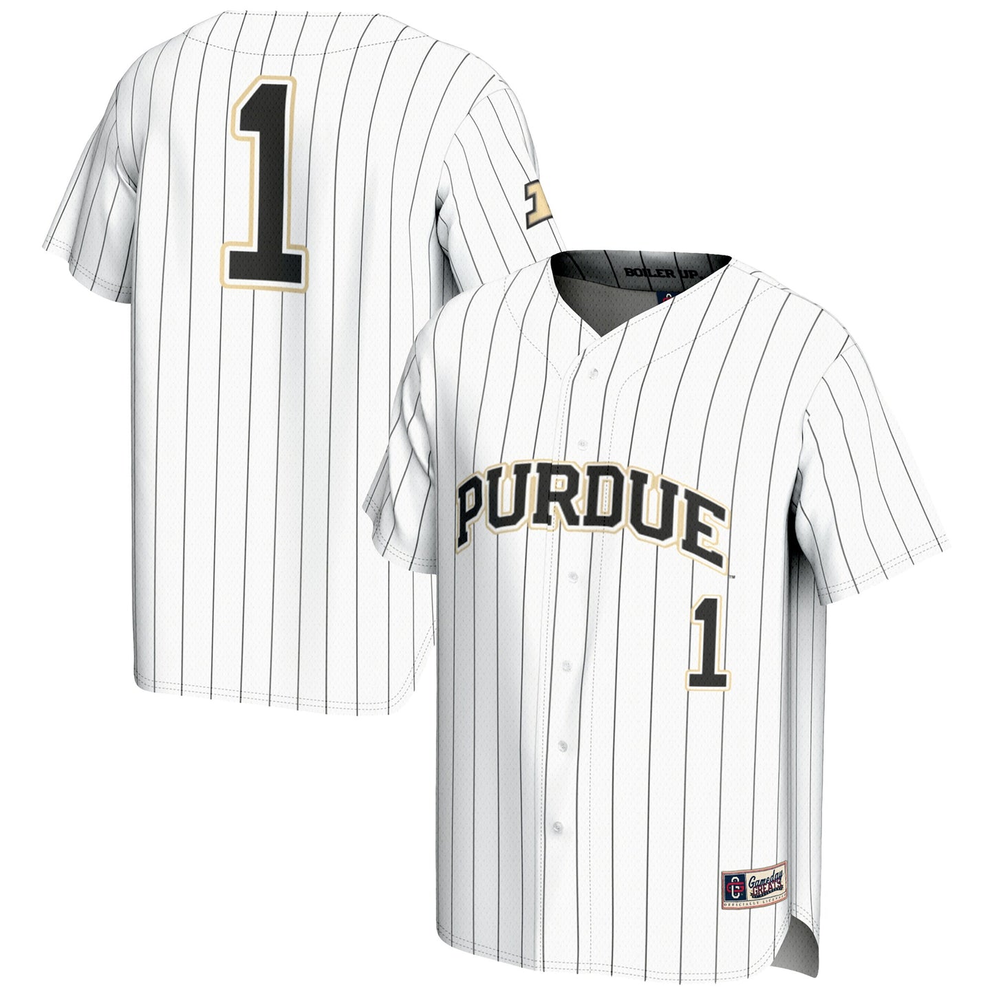 #1 Purdue Boilermakers GameDay Greats Lightweight Baseball Jersey - White | Stitched College Jersey TJS74097